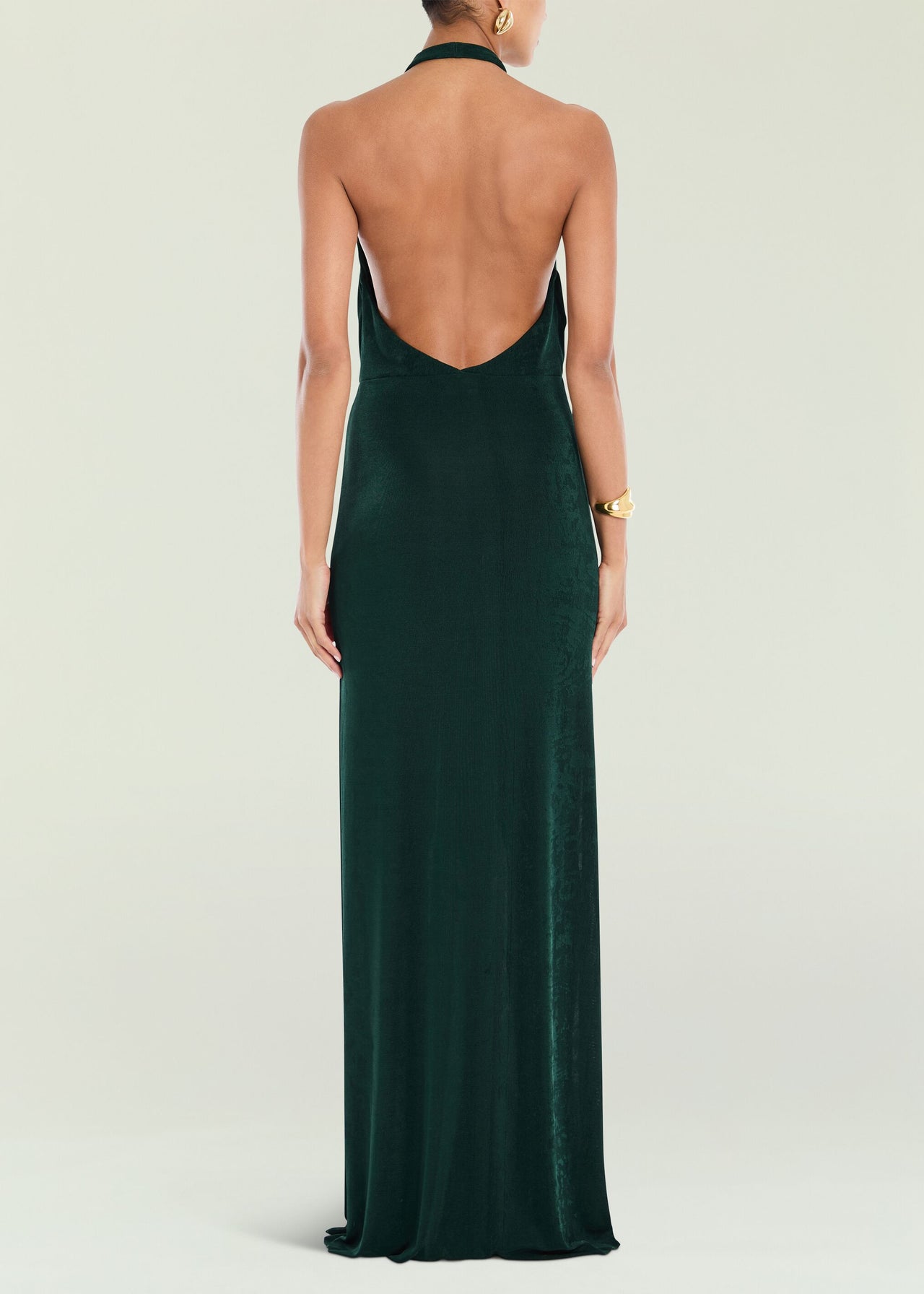 dark green silk maxi dress Kayla Maxi Dress – SEROYA