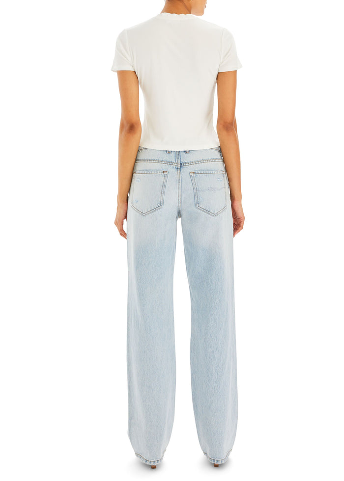 Sunny Mid Rise Distressed Jean