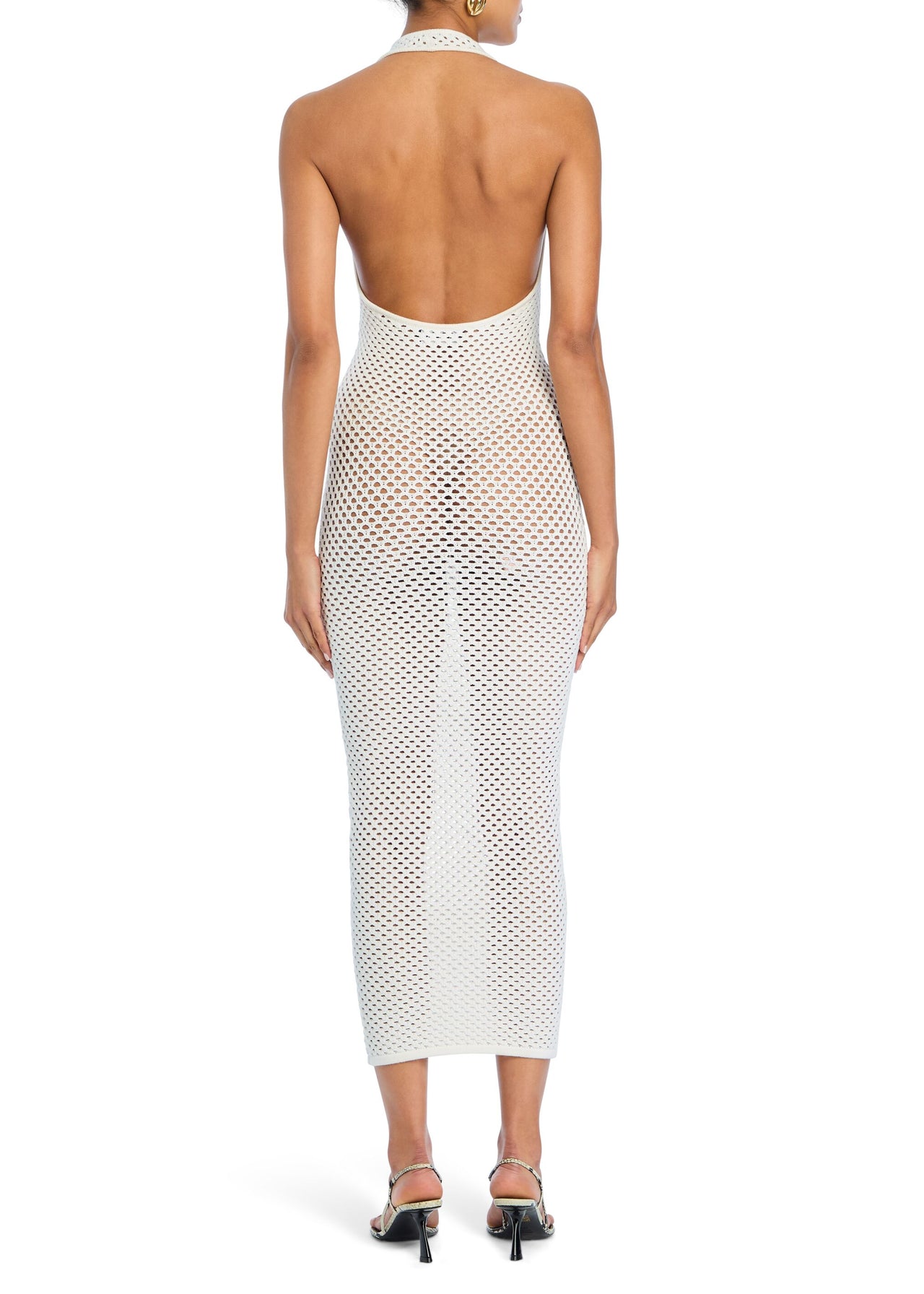 Ser.O.Ya Women's Mags Crochet Midi Dress - Porcelain - Size Xs Ser.O.Ya Women's Mags Crochet Midi Dress - Porcelain - Size Xs
