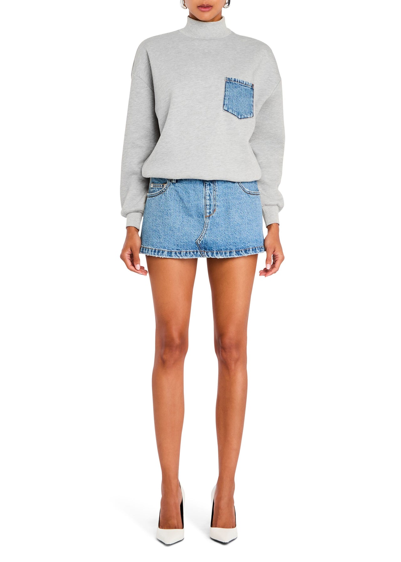 Marley Terry Denim Sweater Dress