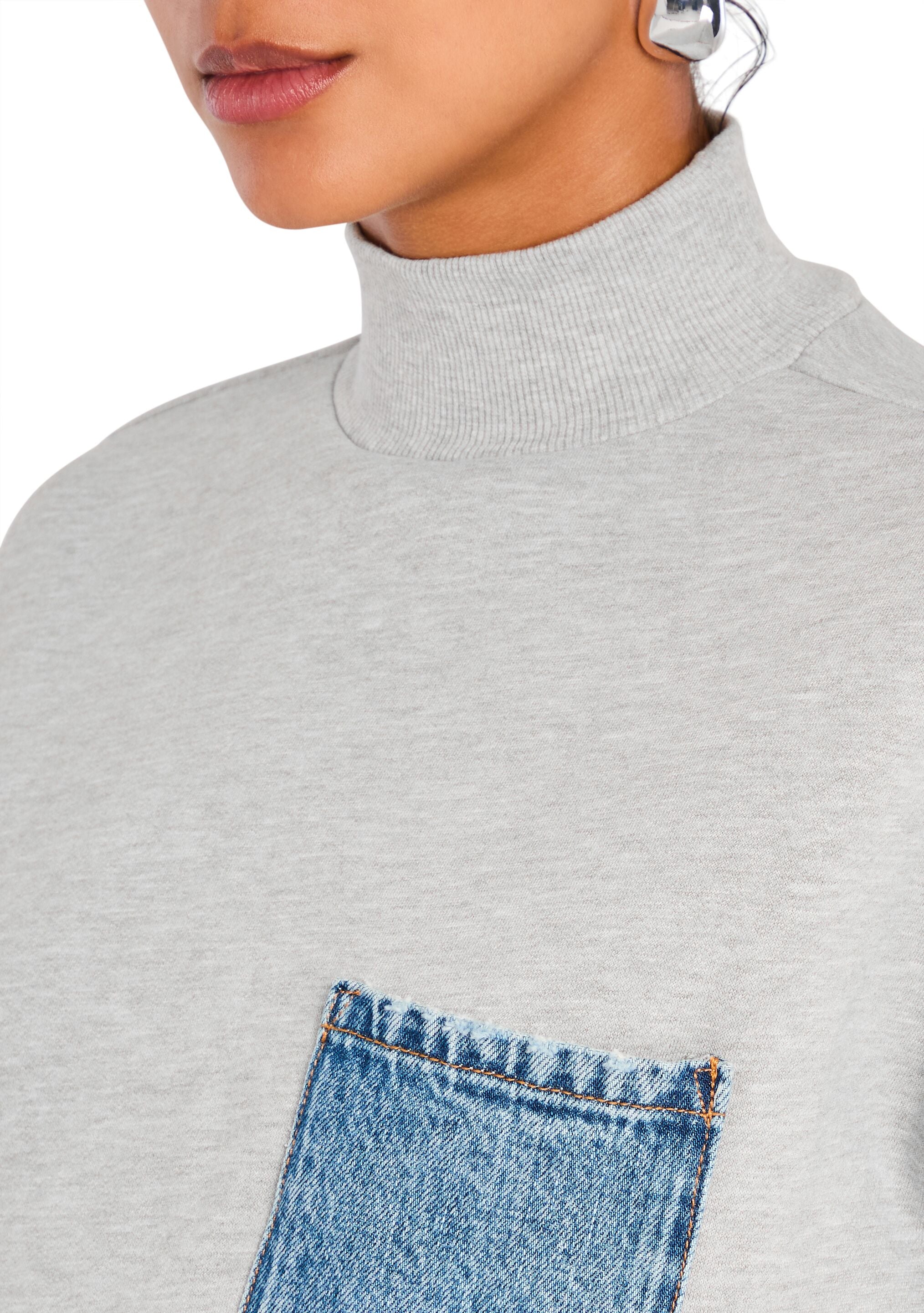 Marley Terry Denim Sweater Dress – SEROYA