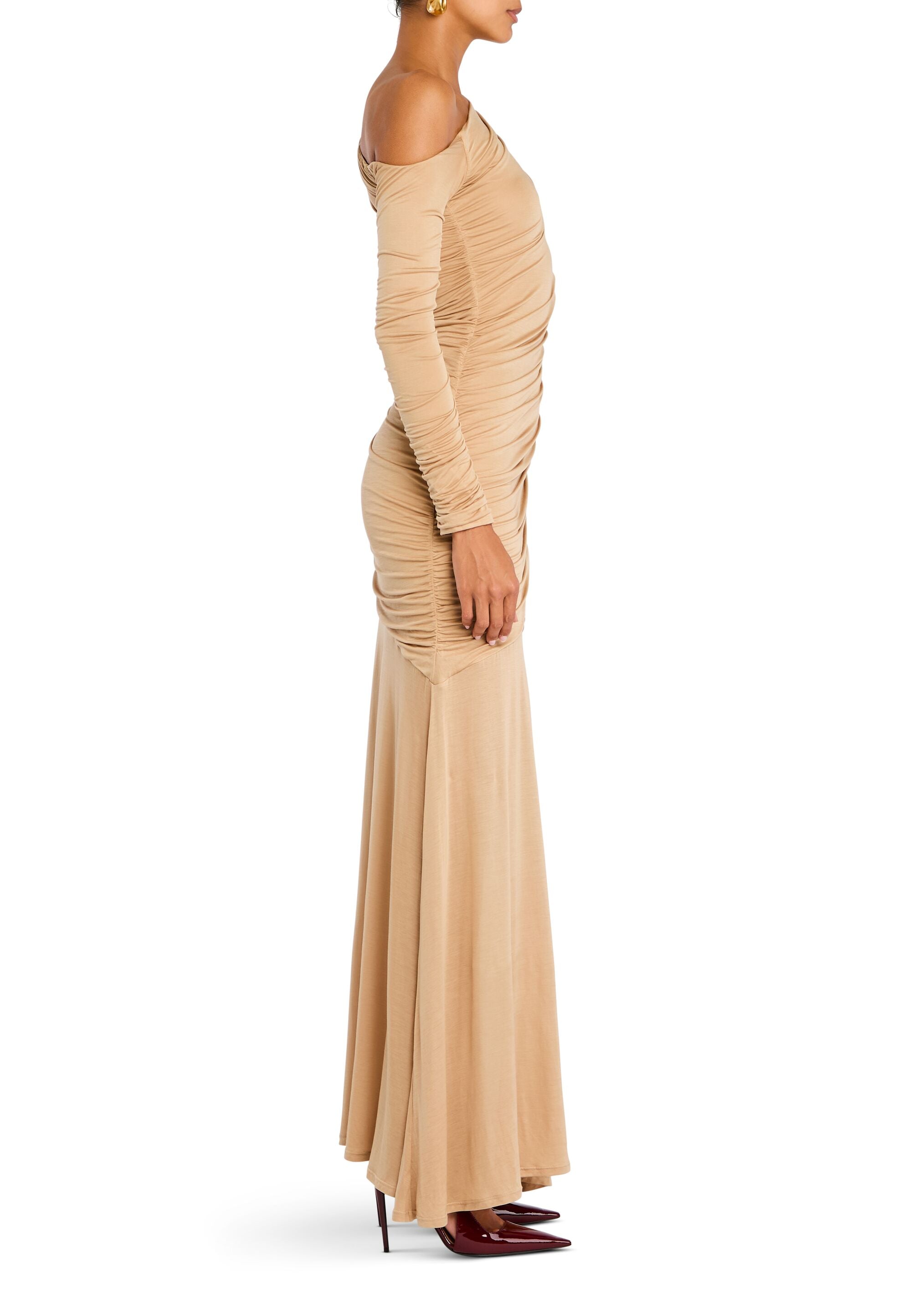 ワンピース andmary Orga offshoulder dress beige andmary♡Orga offshoulder dress♡beige - メルカリ