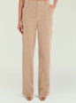 Front view of tan corduroy pants with hip pockets and wide, straight legs. thumbnail image 1 of 5