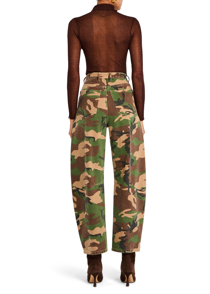 Marbel Mid Rise Barrel Jean