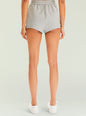 Back view of a model wearing grey Arlo Short with an elastic waistband thumbnail image 5 of 5