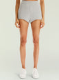 Back view of gray Arlo Short with a high waistband and pockets thumbnail image 1 of 5