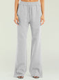 Front view of gray Lila Sweatpants with drawstring waist and side snap buttons thumbnail image 1 of 5