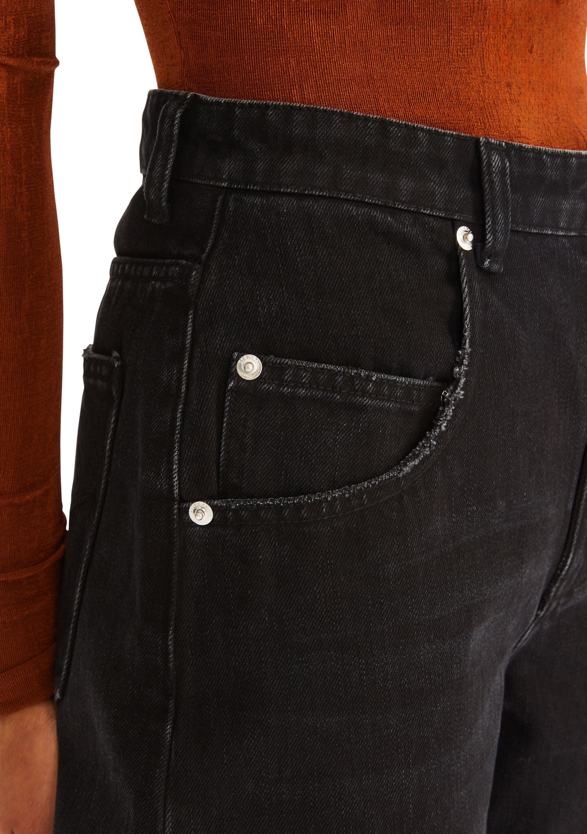 Marbel Mid Rise Barrel Jean – SEROYA