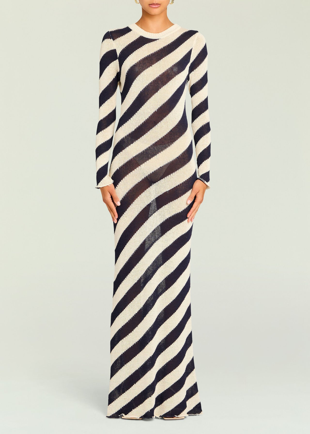 long sleeve striped maxi dress Rubi Knit Shirt Maxi Dress silver embellishment Size:Medium Long Tall Girl Homecoming Dress