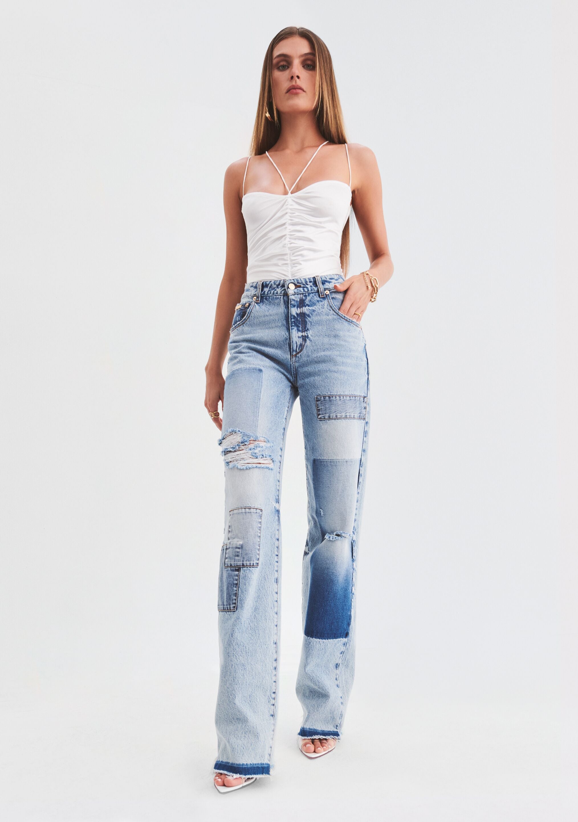 Heidi Straight Leg Patch Jean – SEROYA NYC