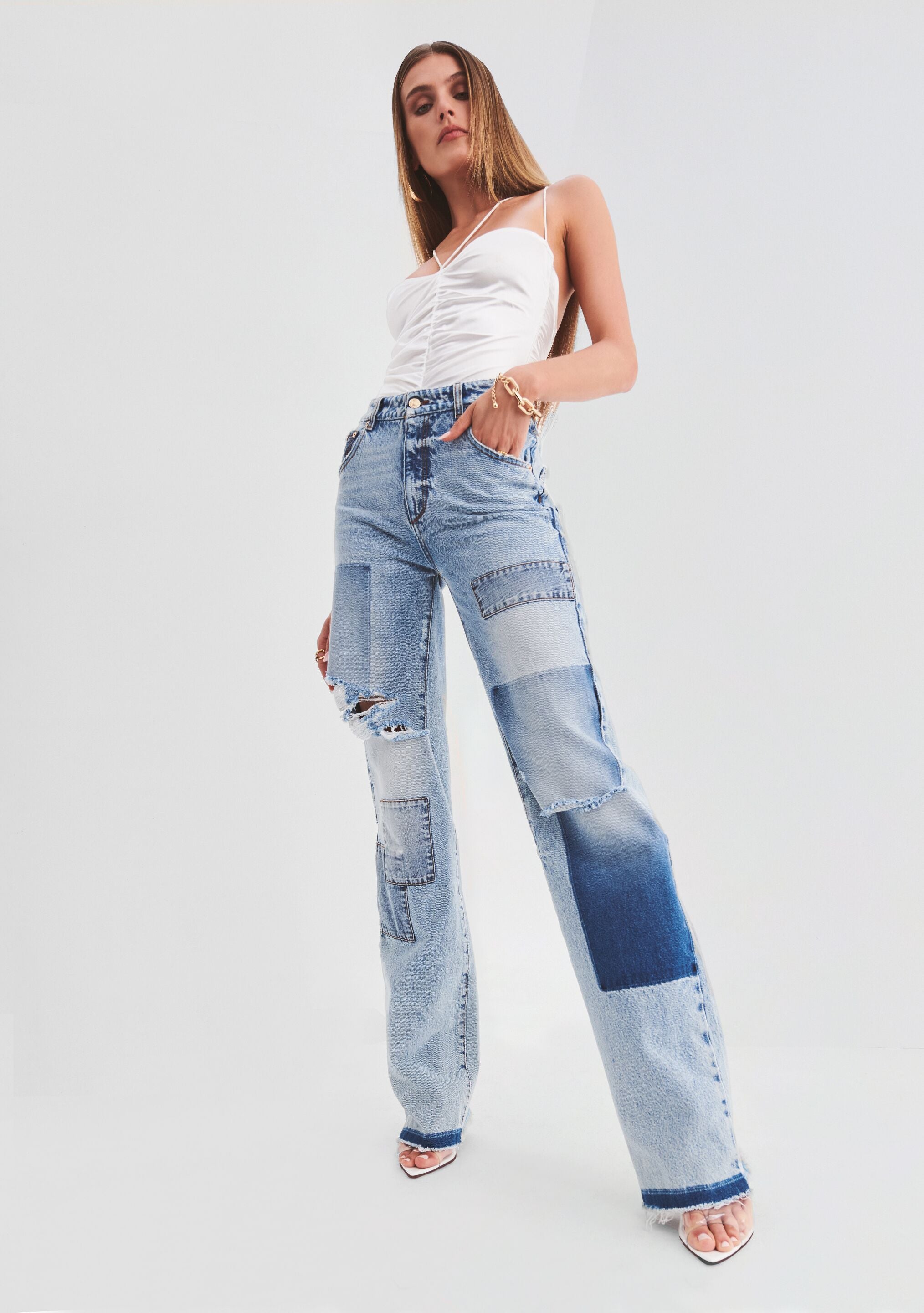 Heidi Straight Leg Patch Jean – SEROYA NYC