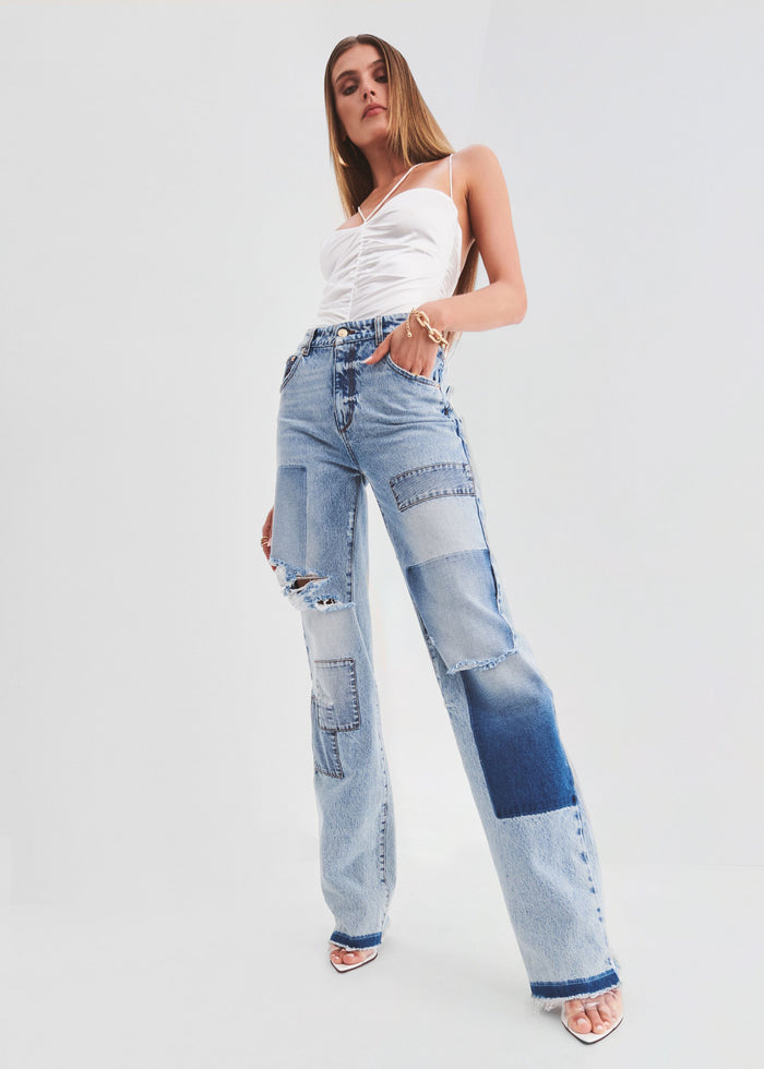 Heidi Straight Leg Patch Jean