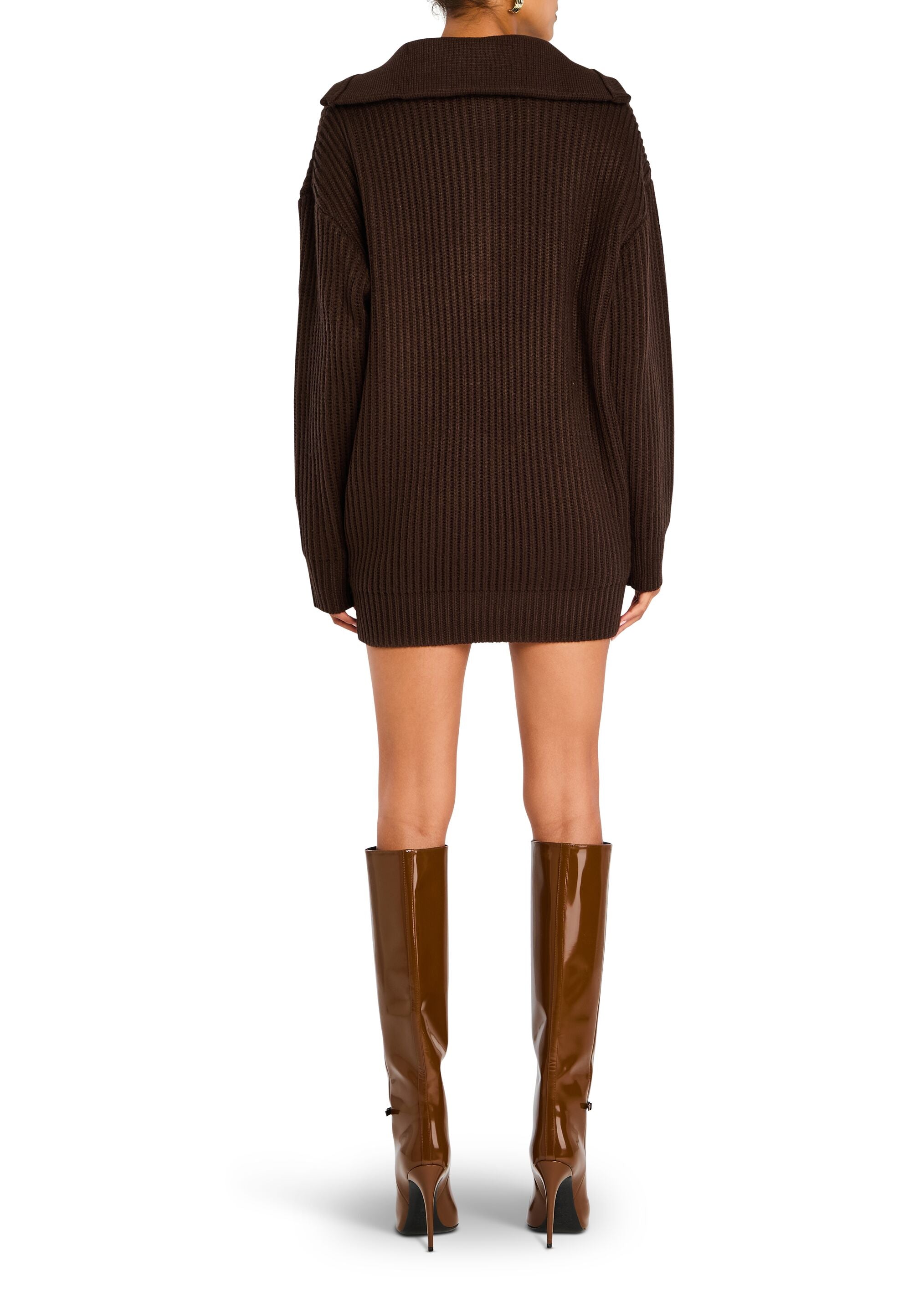 SHE Tokyo シアーニット　Darcy ブラウン　1サイズ Shy Oversized Sweater Dress – SEROYA