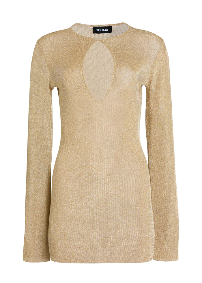 Emeri Metallic Knit Mini Dress