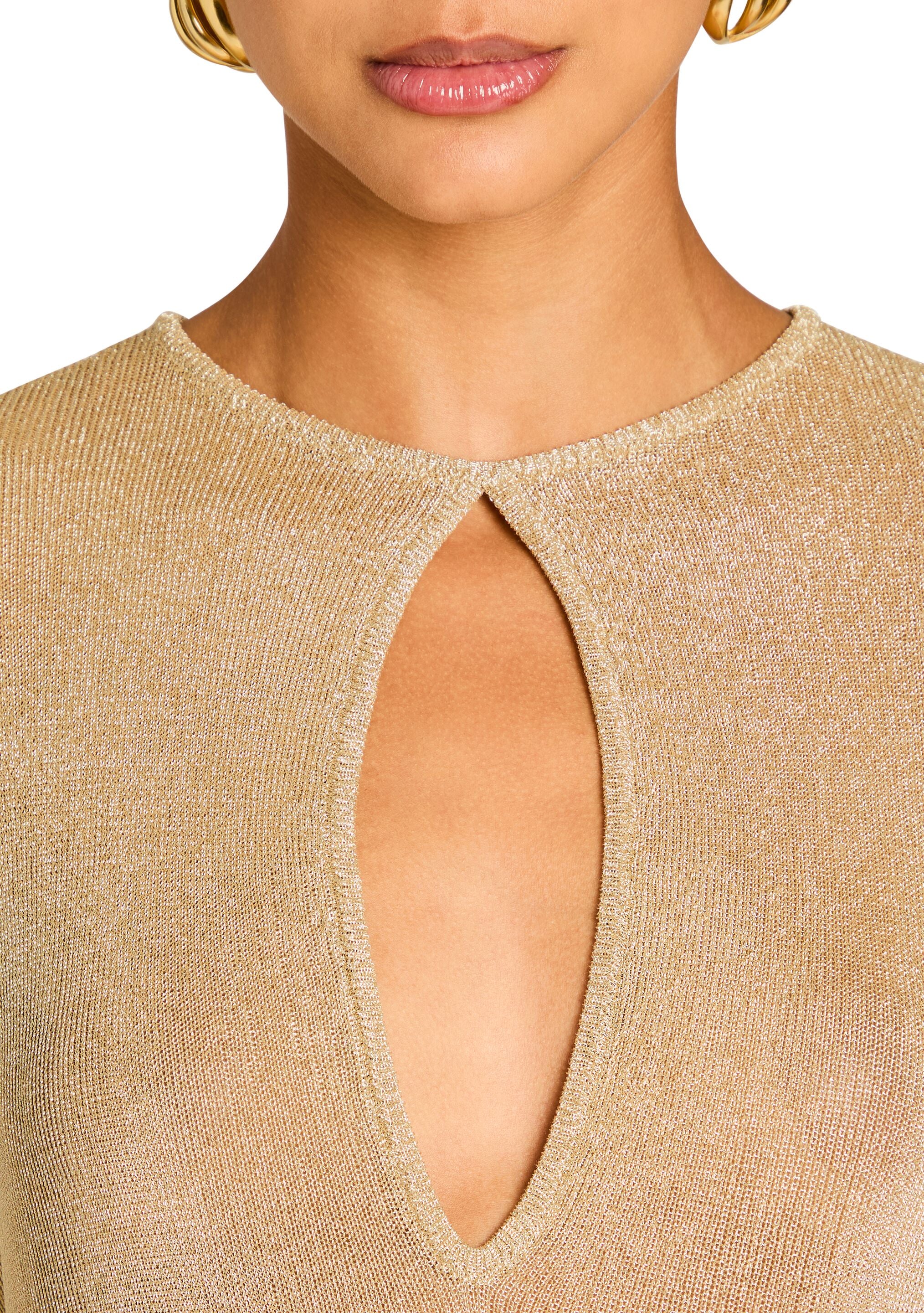 ★ MARRON EDITION★  24 Summer_ Ice Cement String Dress Patterned Mesh Dress with Rhinestones - Genny