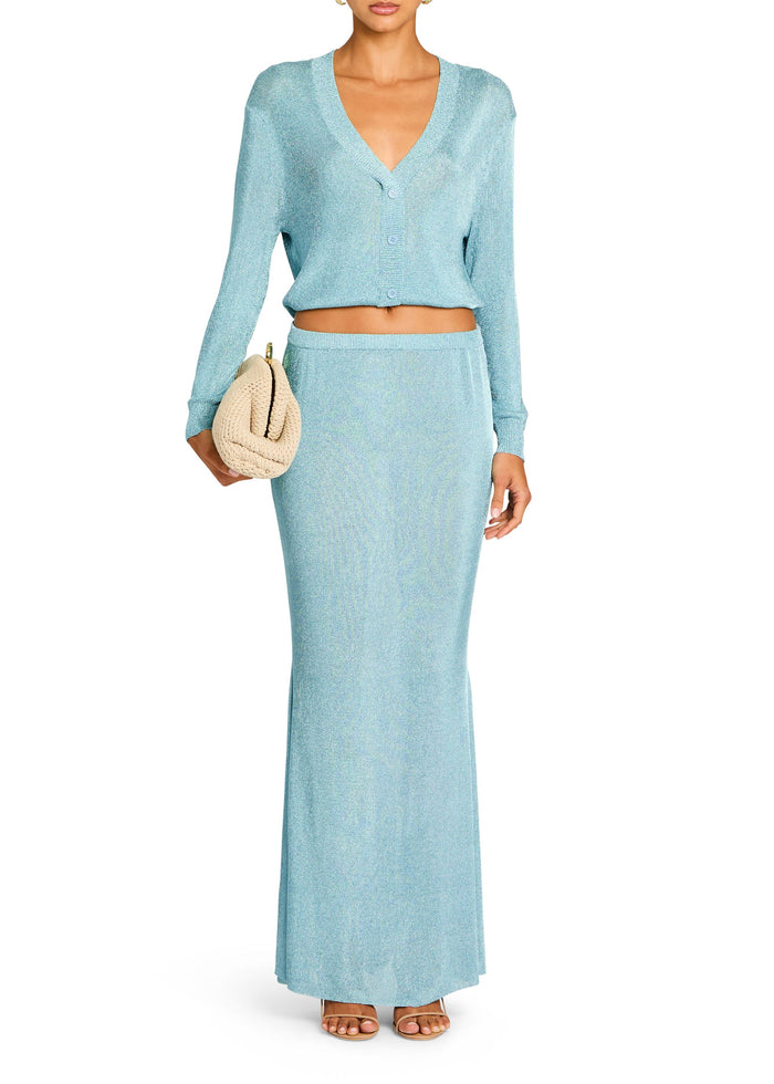 Harmony Metallic Knit Skirt