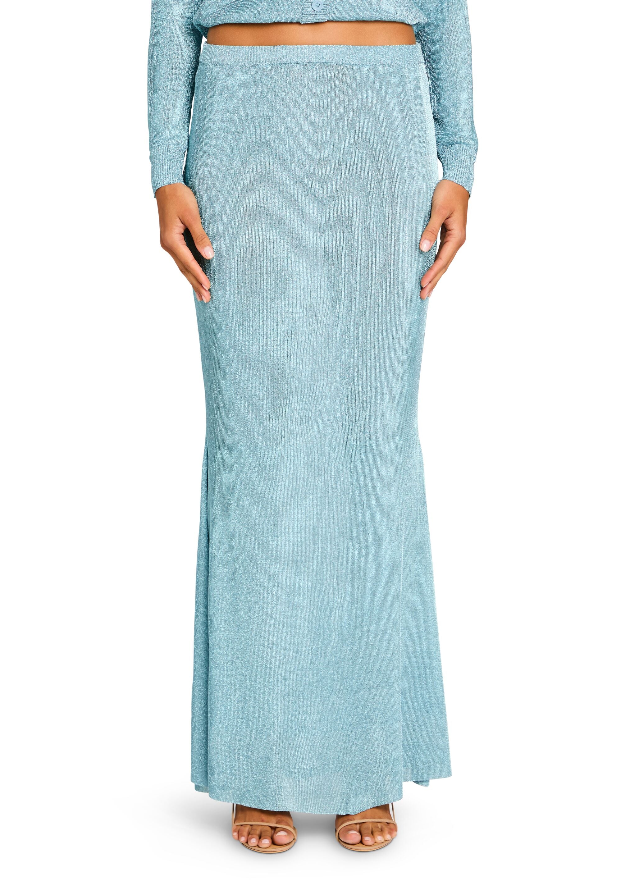 Harmony Metallic Knit Skirt – SEROYA