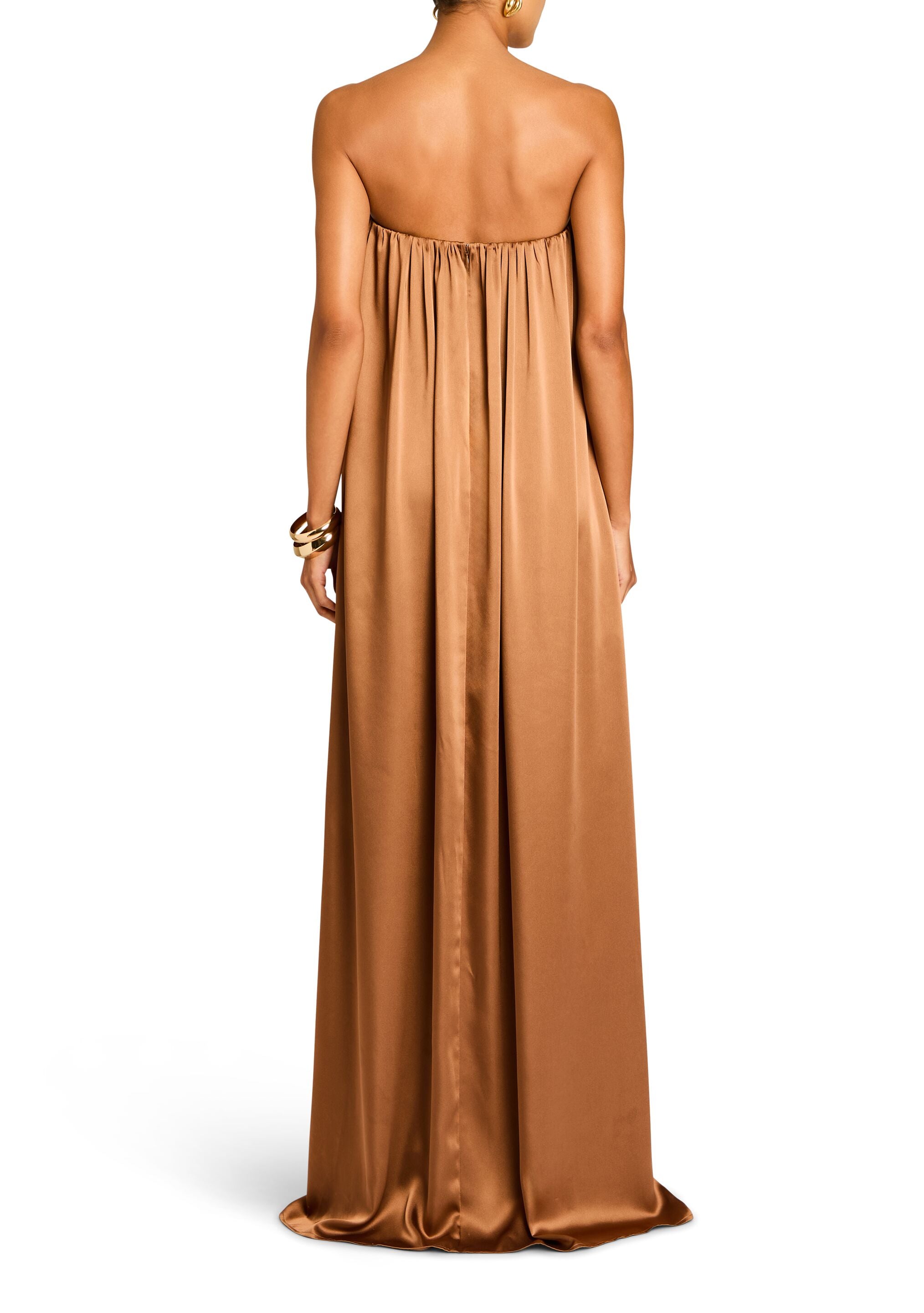 ぴのこ　andresd satin dress A-Line Knee Satin Zipper Bridesmaid Dress COCOMELODY COZK1500B