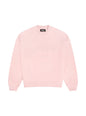 Powder pink Ryan Sweatshirt with ribbed collar cuffs and embossed script across the chest thumbnail image 1 of 6