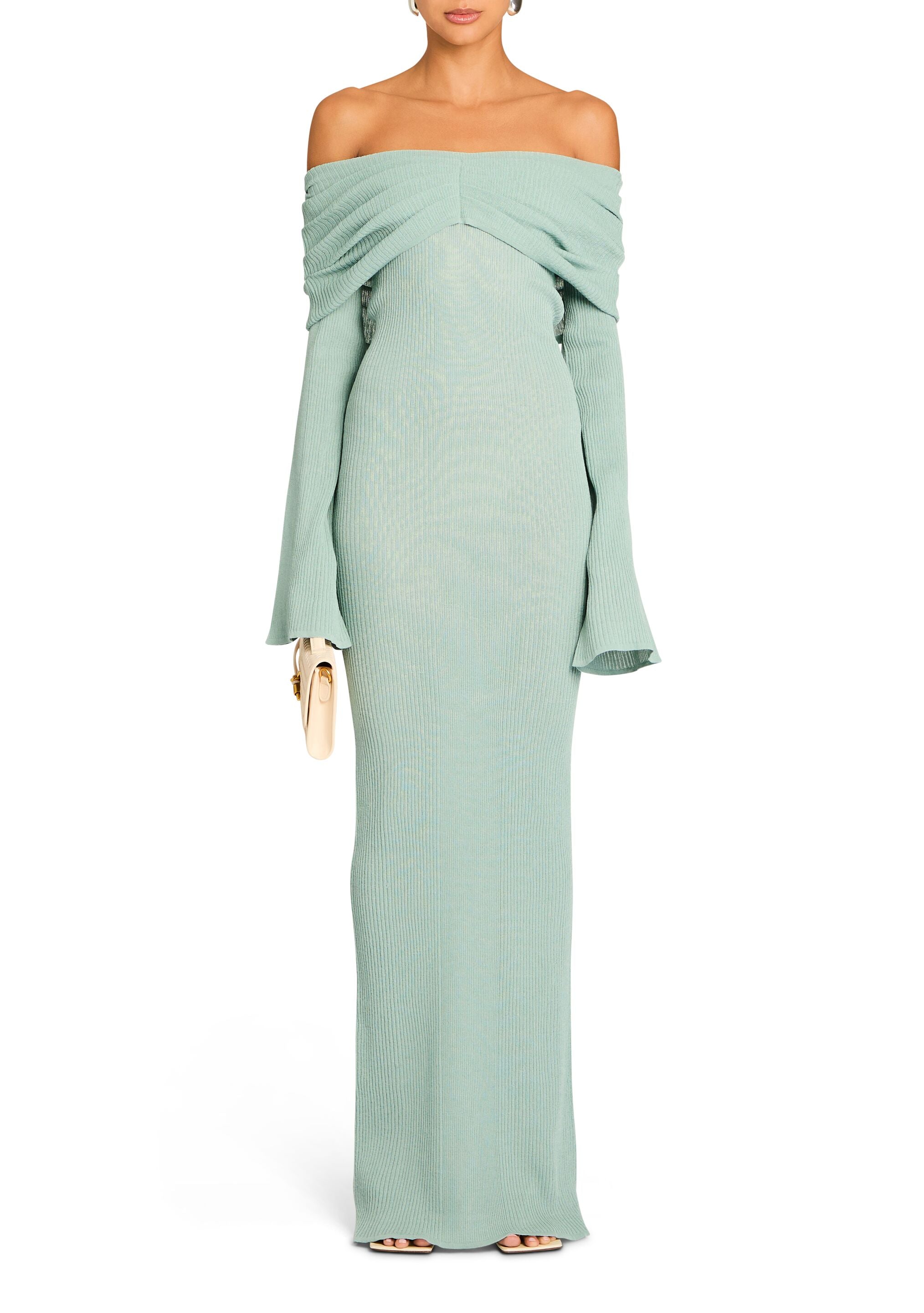 LERURE リルアー　Sheer A-line onepiece Julip Sheer Long Sleeve Maxi Dress - Olive - Petal & Pup USA