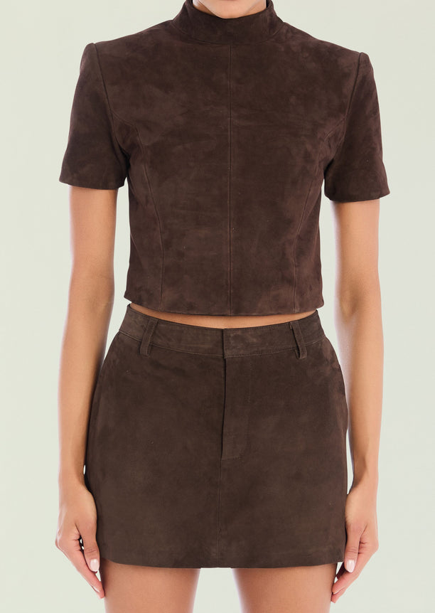 Tessi Suede Top view 1