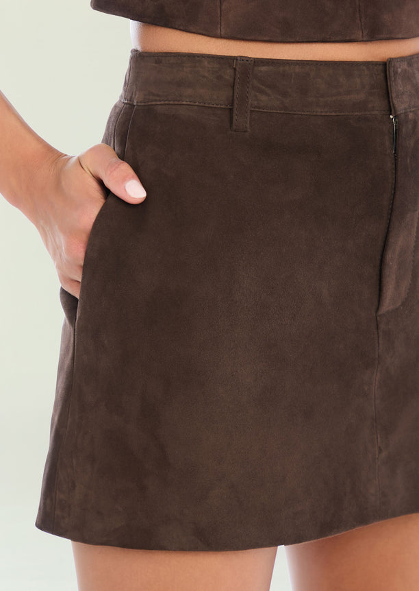 Torrance Suede Mini Skirt view 2