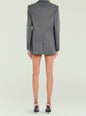 Back view of a grey checked Walter blazer worn by a model thumbnail image 4 of 5