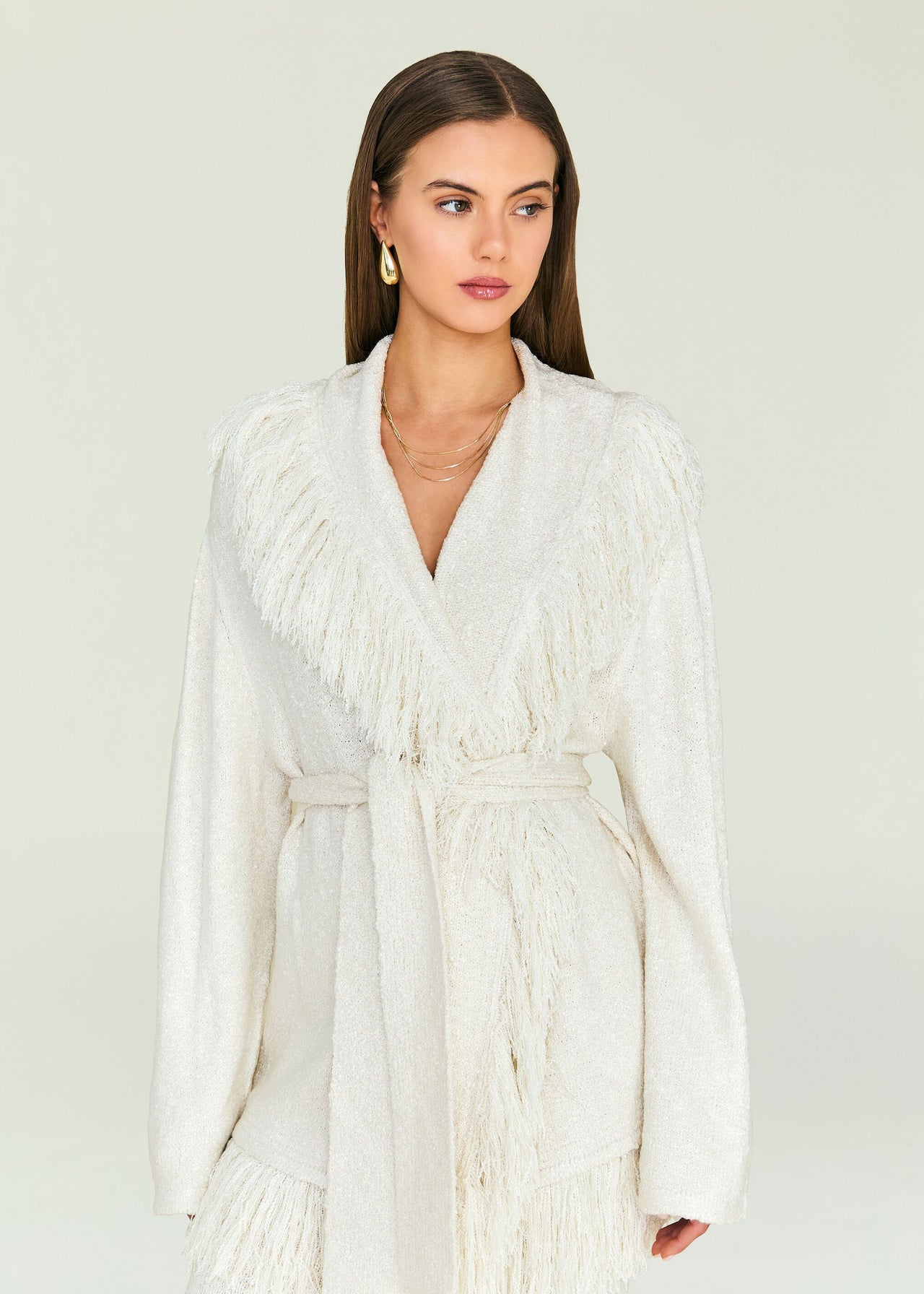 cream cardigan for dress SEROYA Winslet Cardigan in Cream