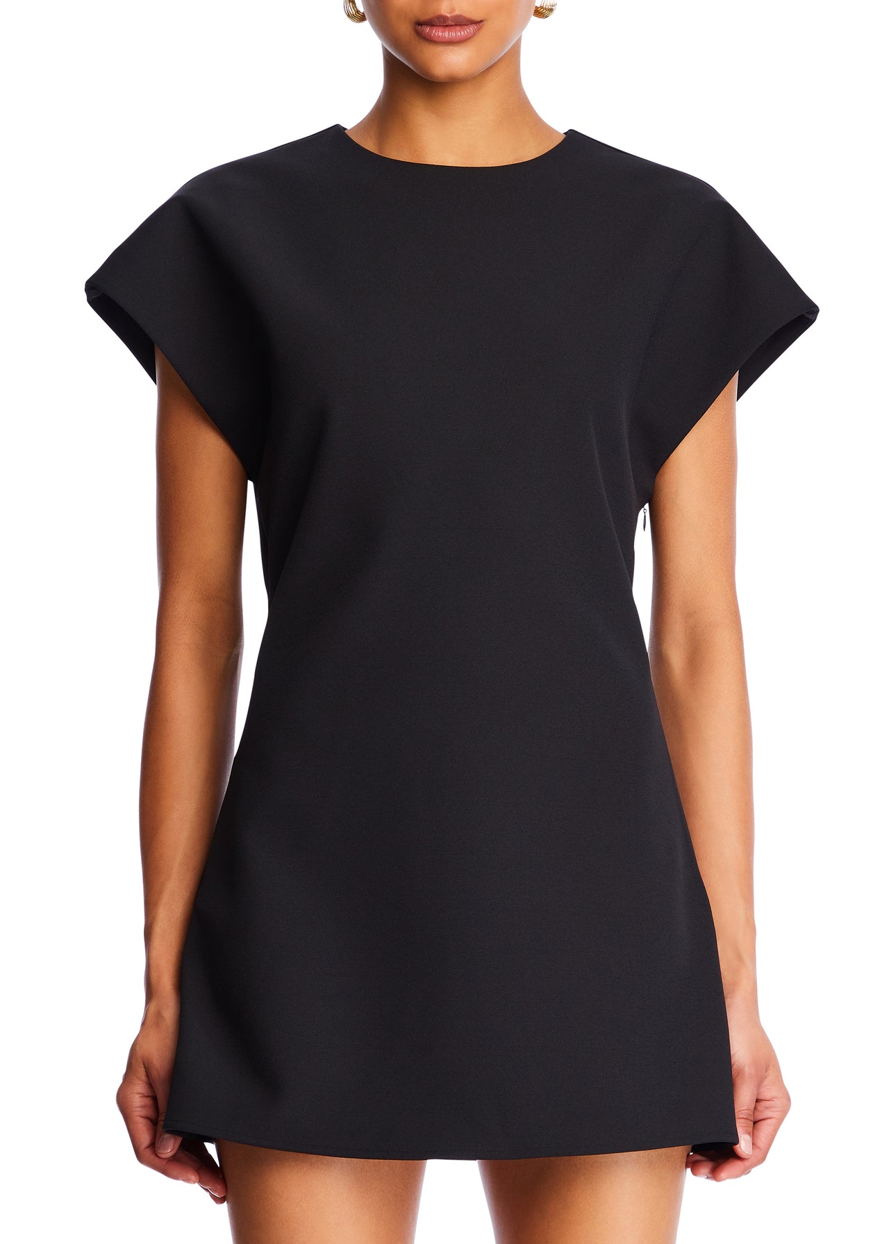 anaya mini dress black Anaya Silk-Satin Devor Mini Dress in Bouquet Devor Black