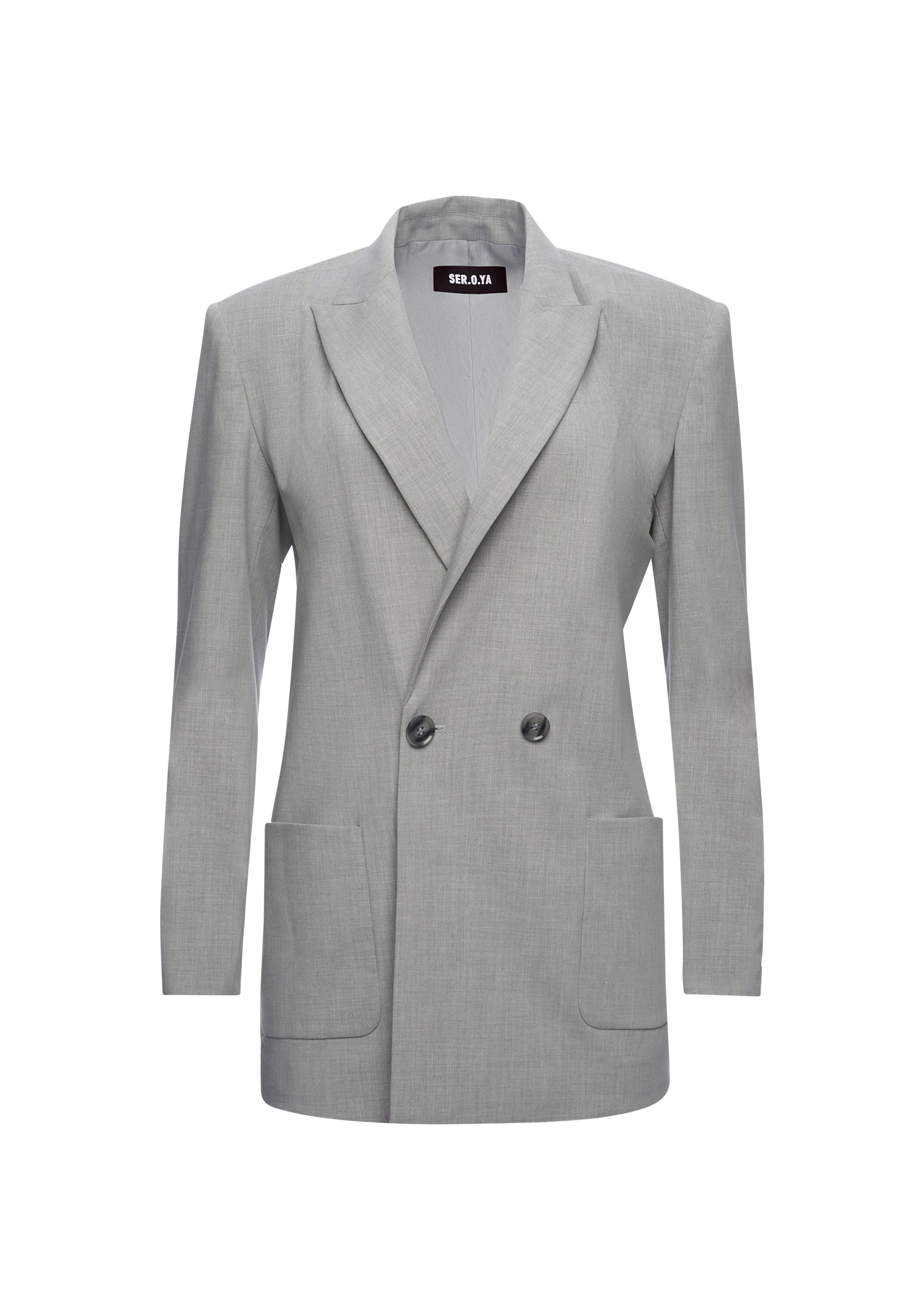 Blancha double-breasted wool peacoat - Neutrals