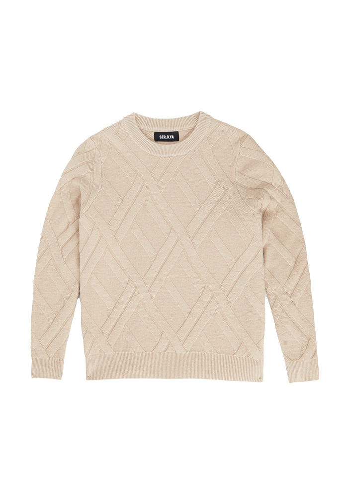 Joseph Grid Cable Sweater