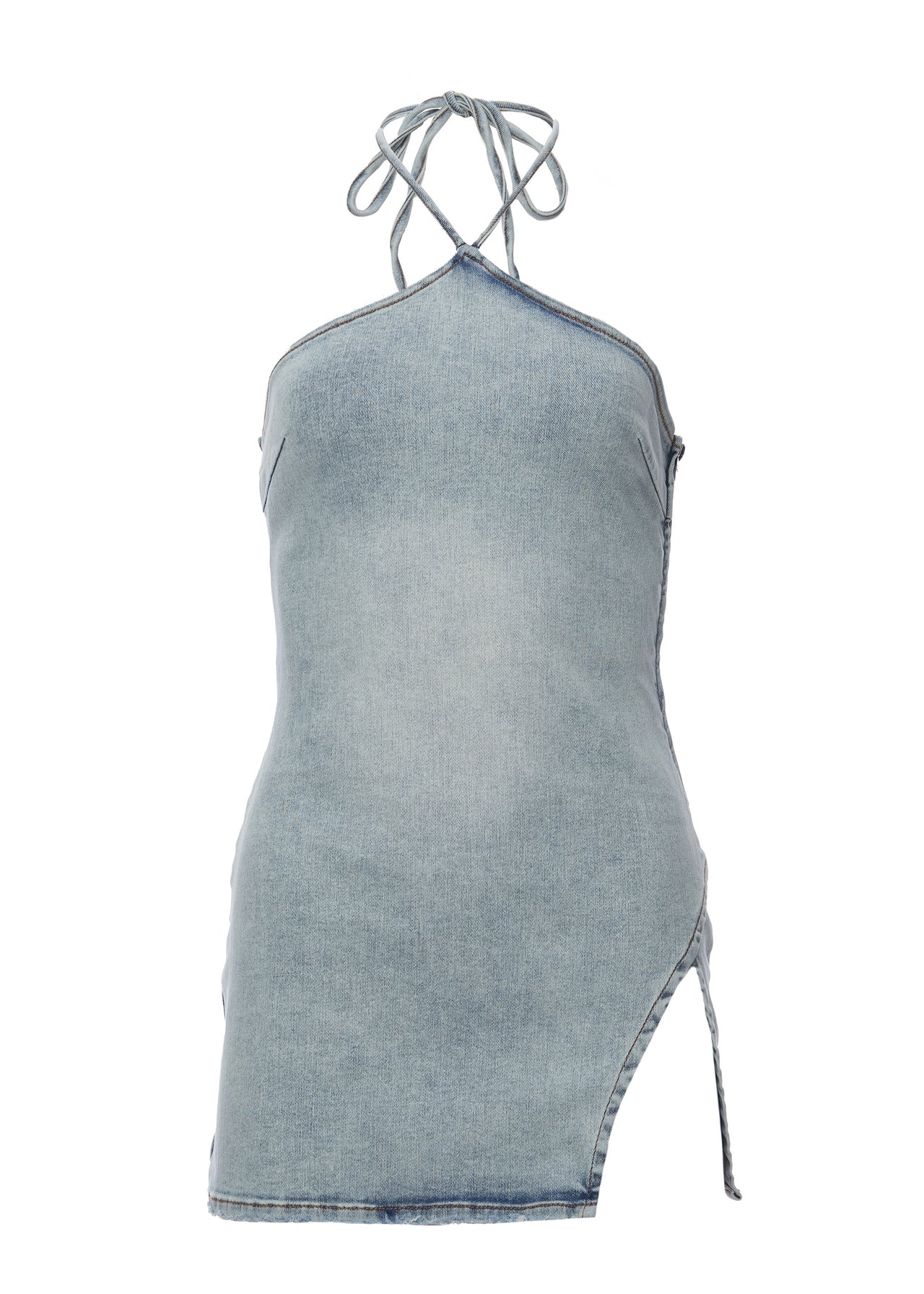 sage denim dress " Janyce " Strapless Denim Dress ( Sage / Green )