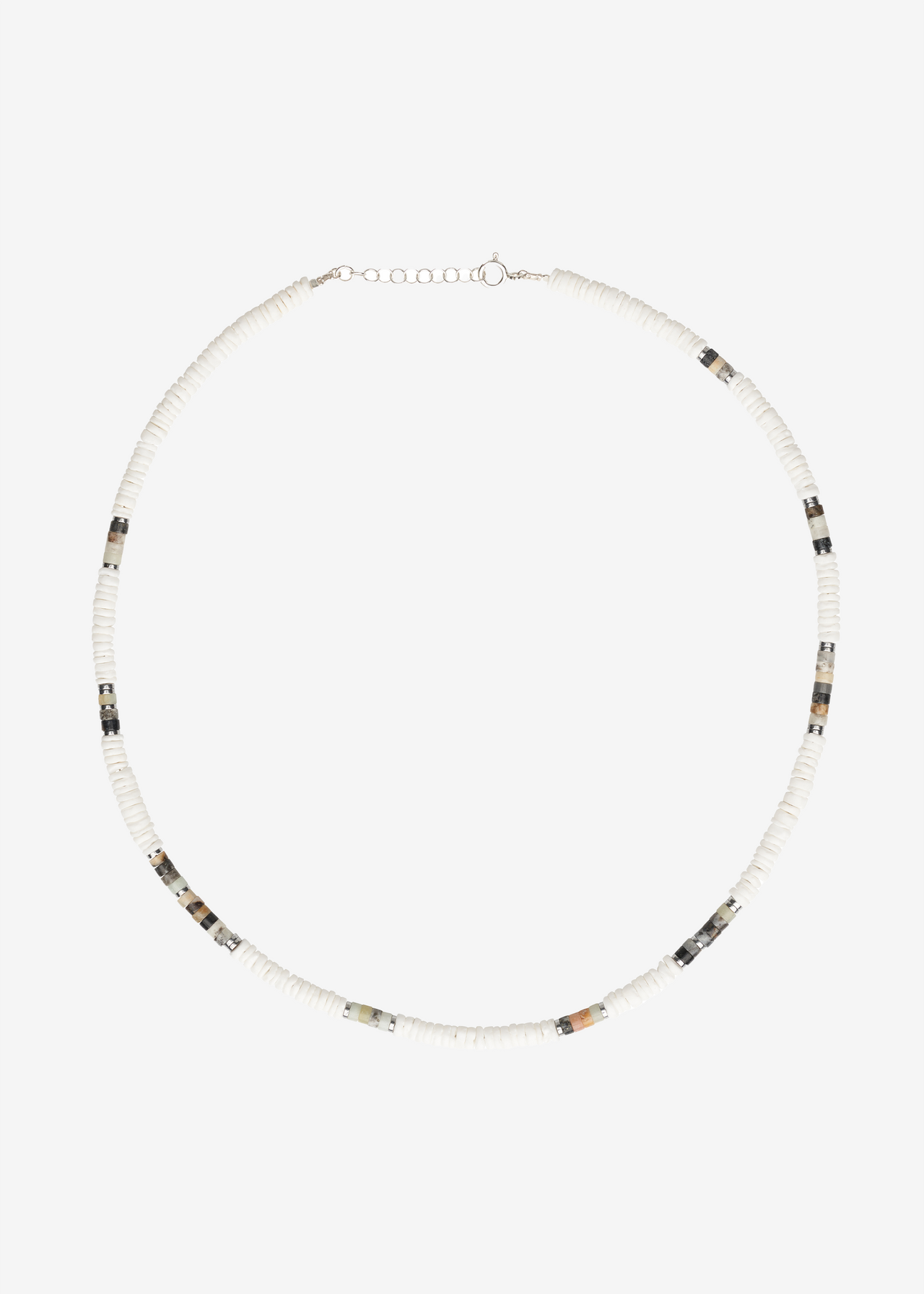 White Multi Beaded Necklace