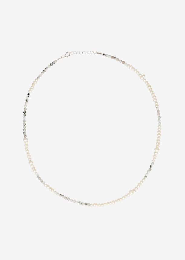 Small Grey Multi Pearl Necklace