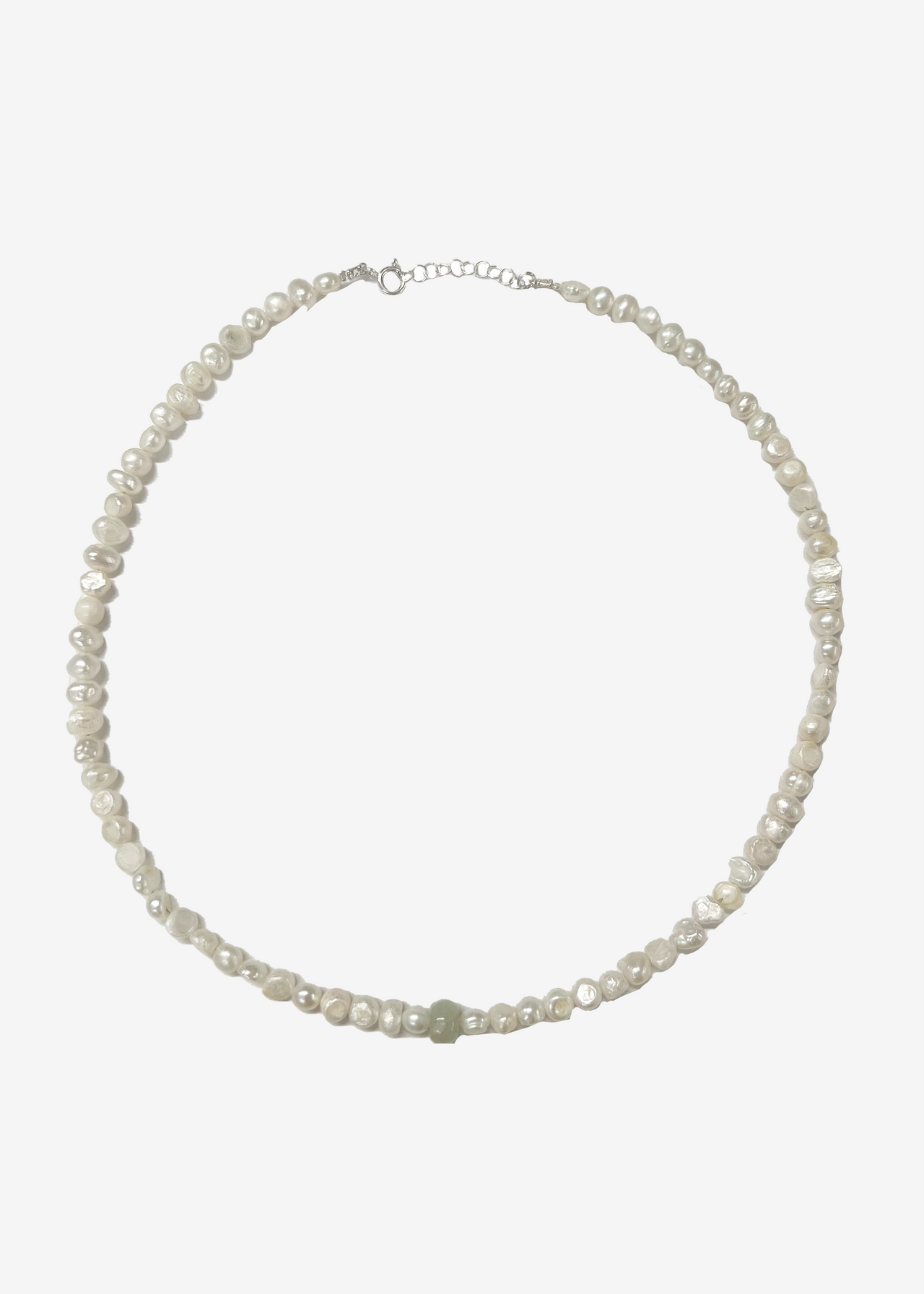 Pearl & Green Bead Necklace