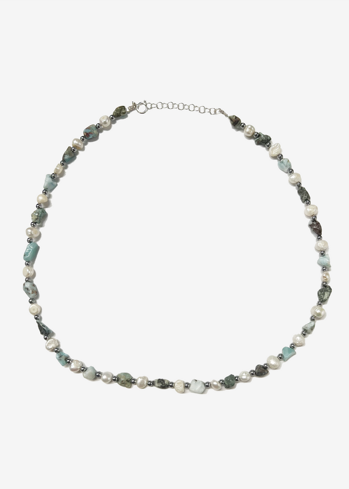 Blue & White Beaded Necklace