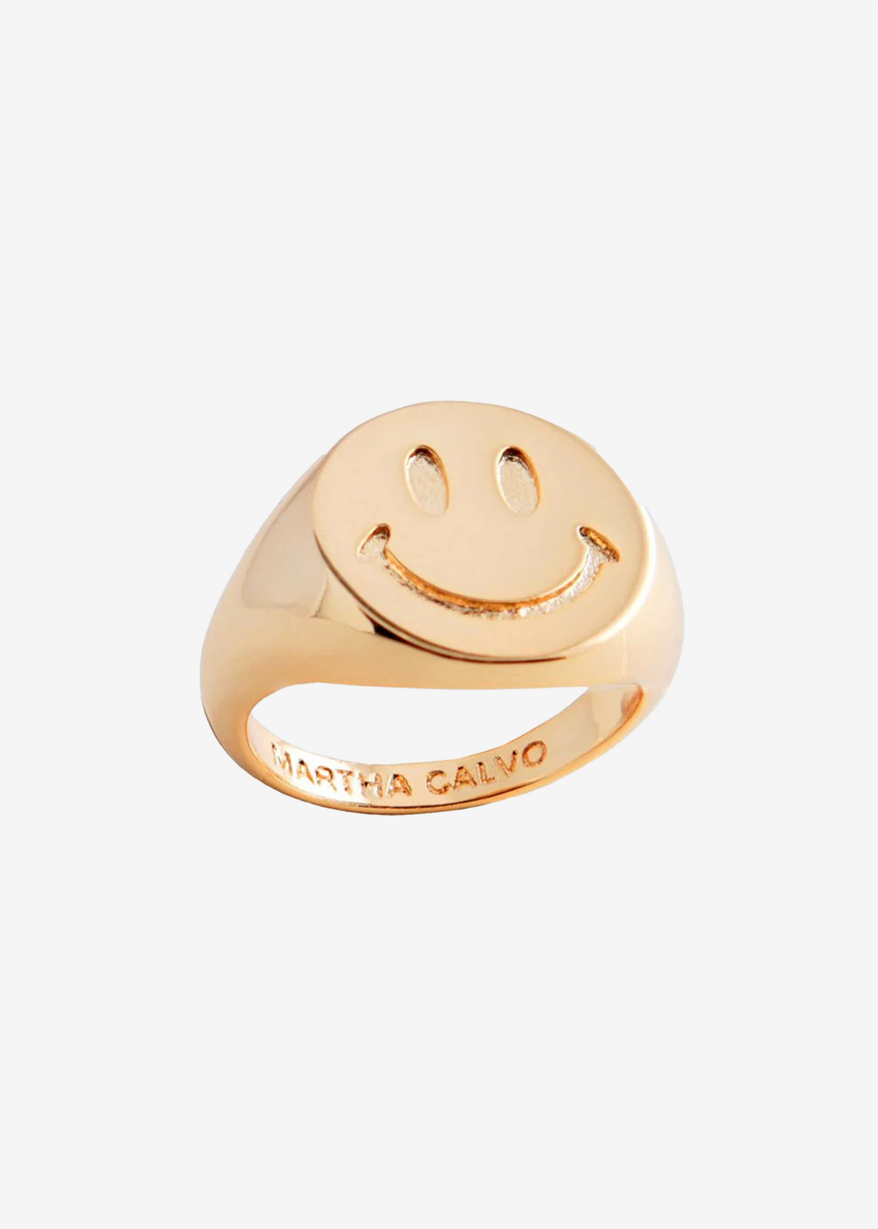 Be Happy Signet Ring by Martha Calvo