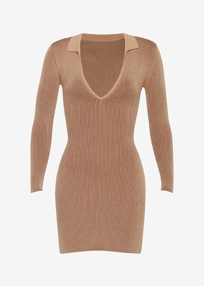 Boa Ribbed Knit Dress
