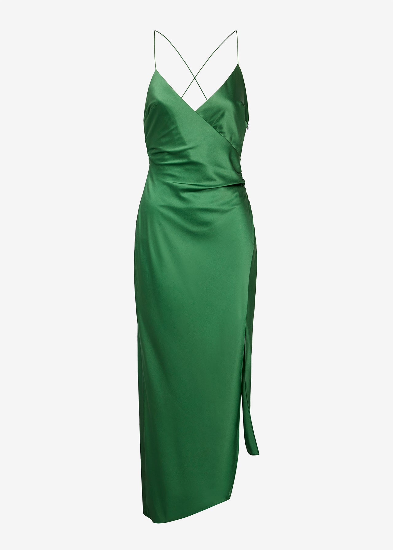 amazon green silk dress Emerald Isle Green 90s Style Silk Slip Dress