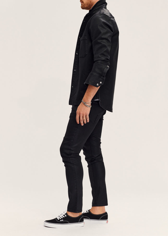 Nate Skinny Coated Denim Jean