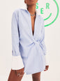 Joy Draped Shirt Dress