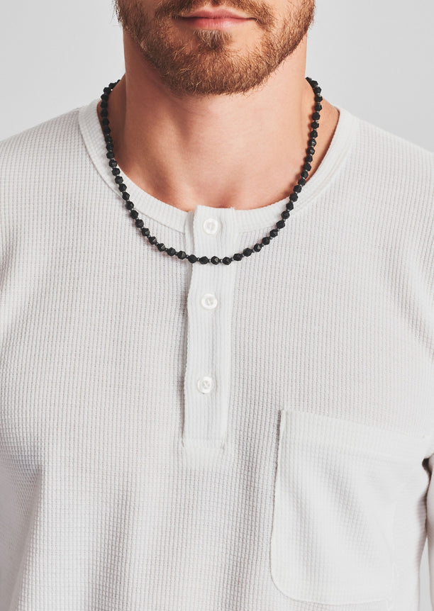 Black Beaded Necklace