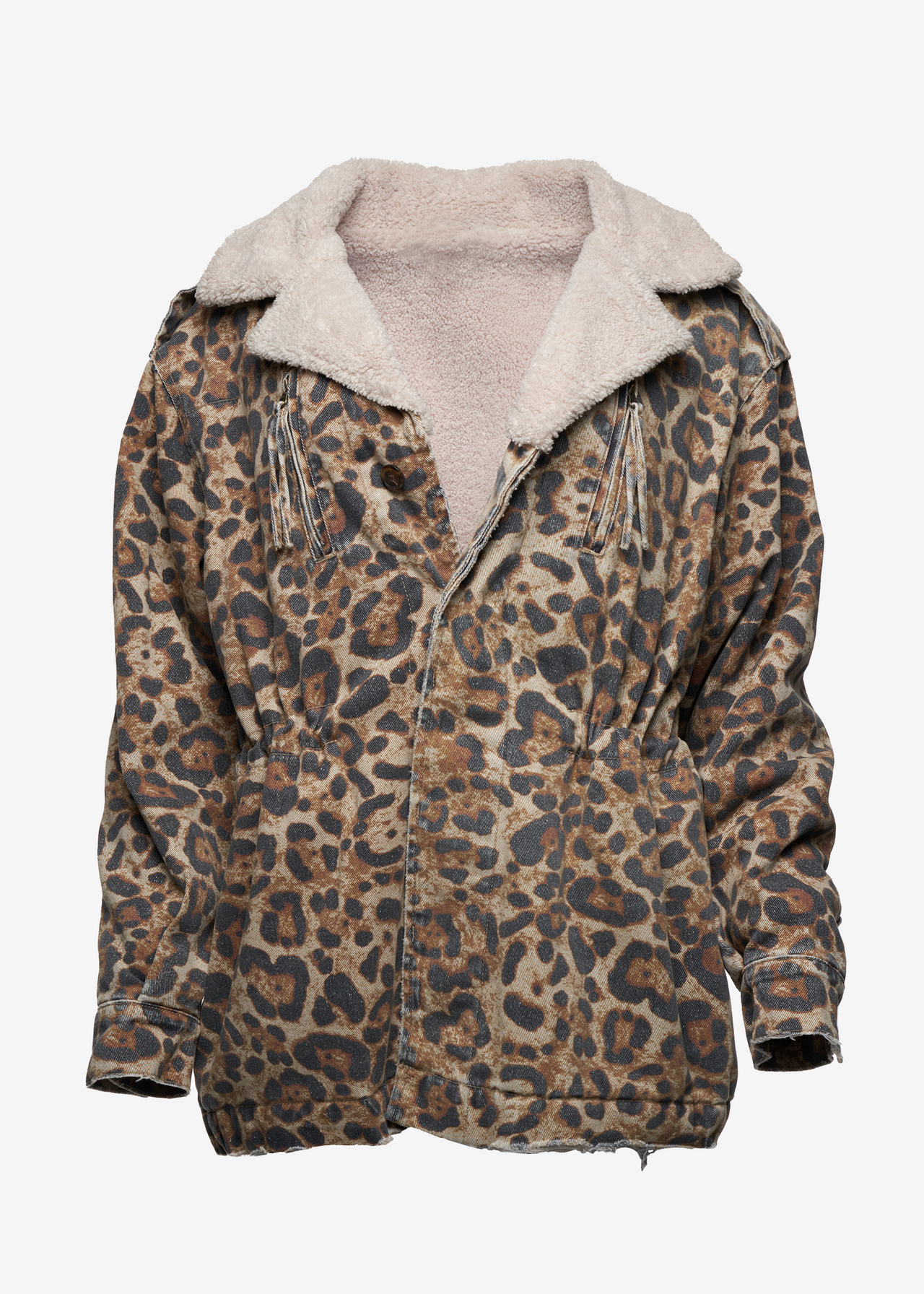 Warehouse leopard motif sweatshirt deals