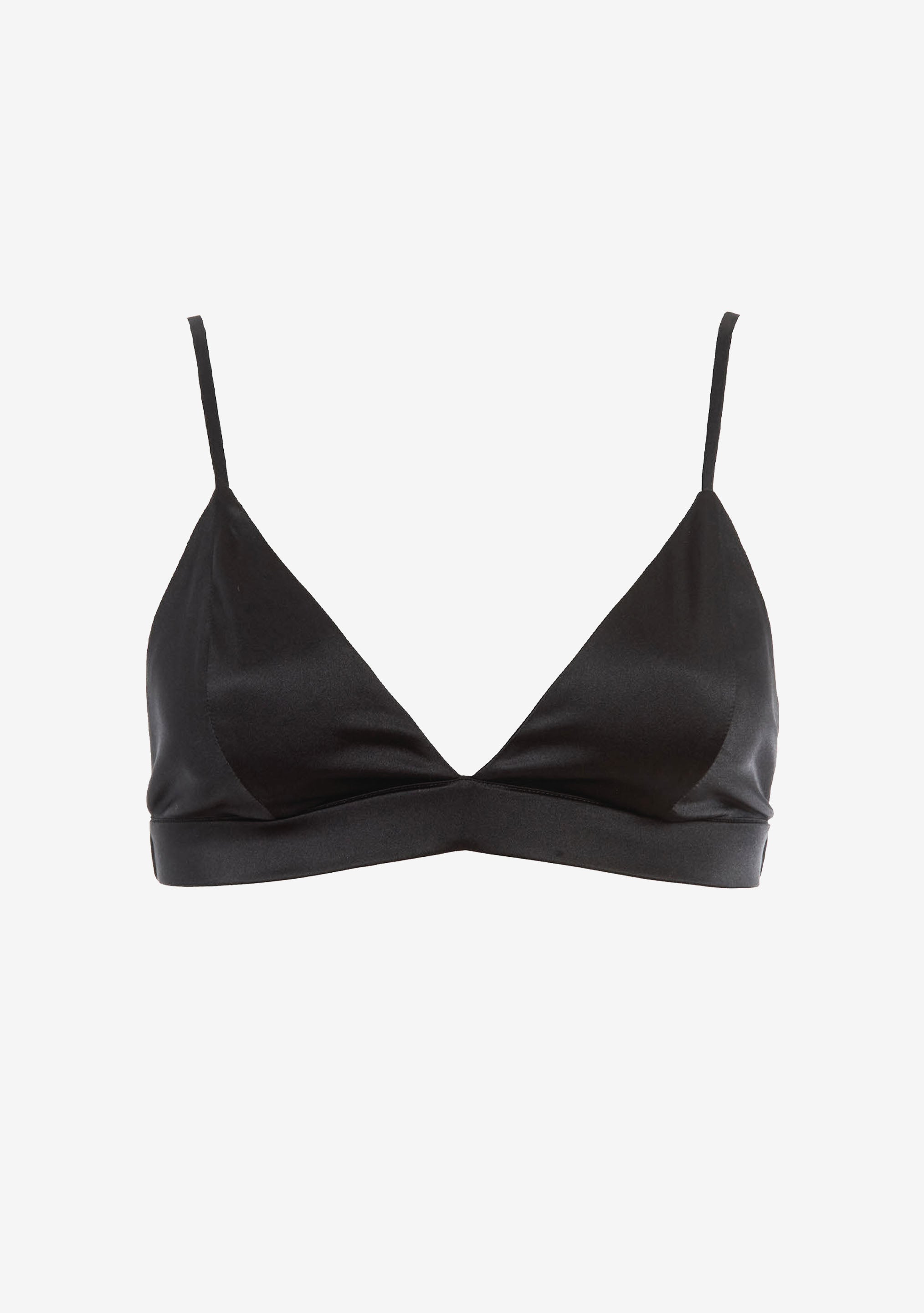 Black satin 2025 bralette top