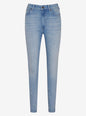 Maya High Rise Skinny Jeans in light blue denim with subtle fading thumbnail image 1 of 1