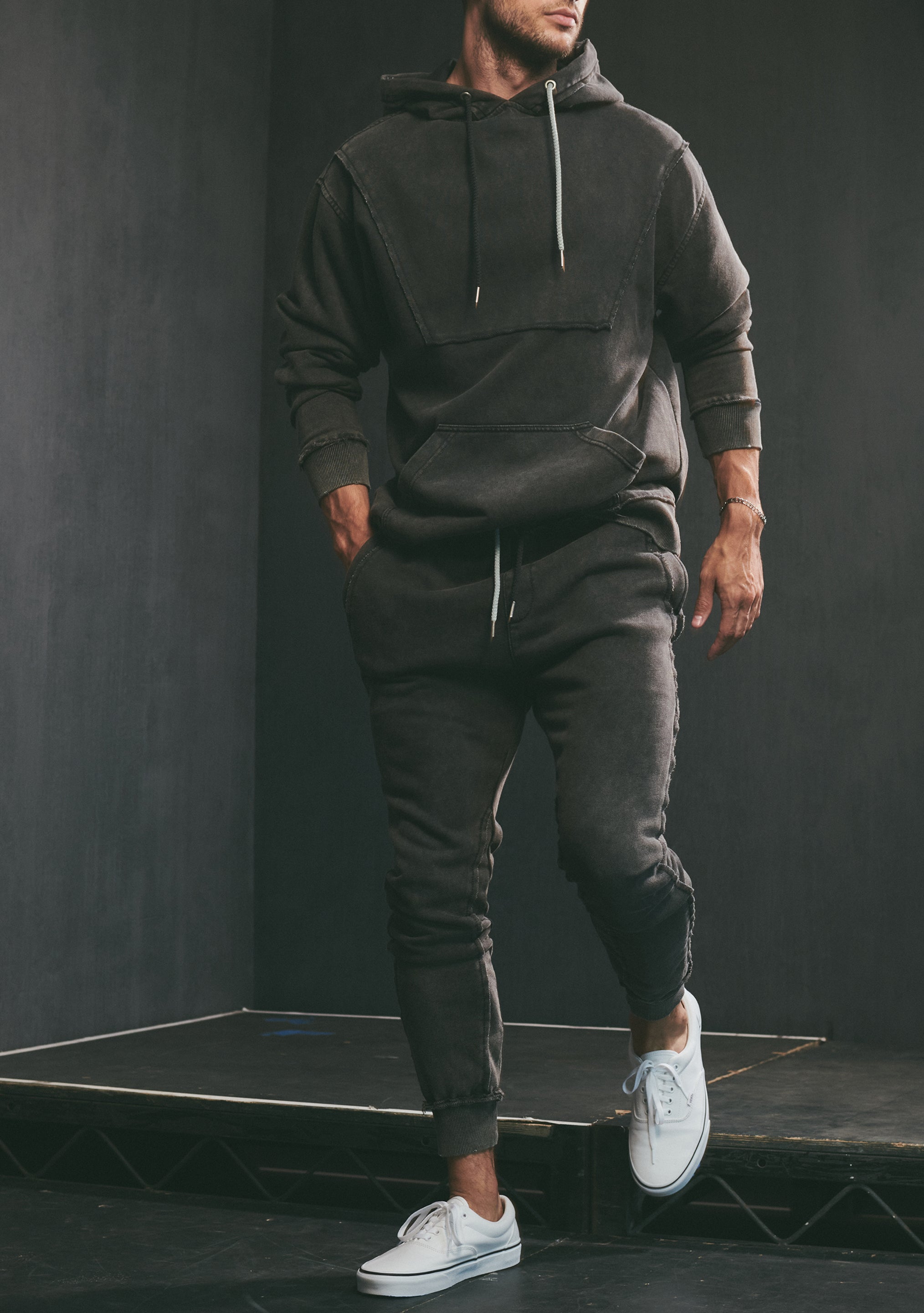 CONTRAST INSERT FLARE JOGGER - ASKYURSELF