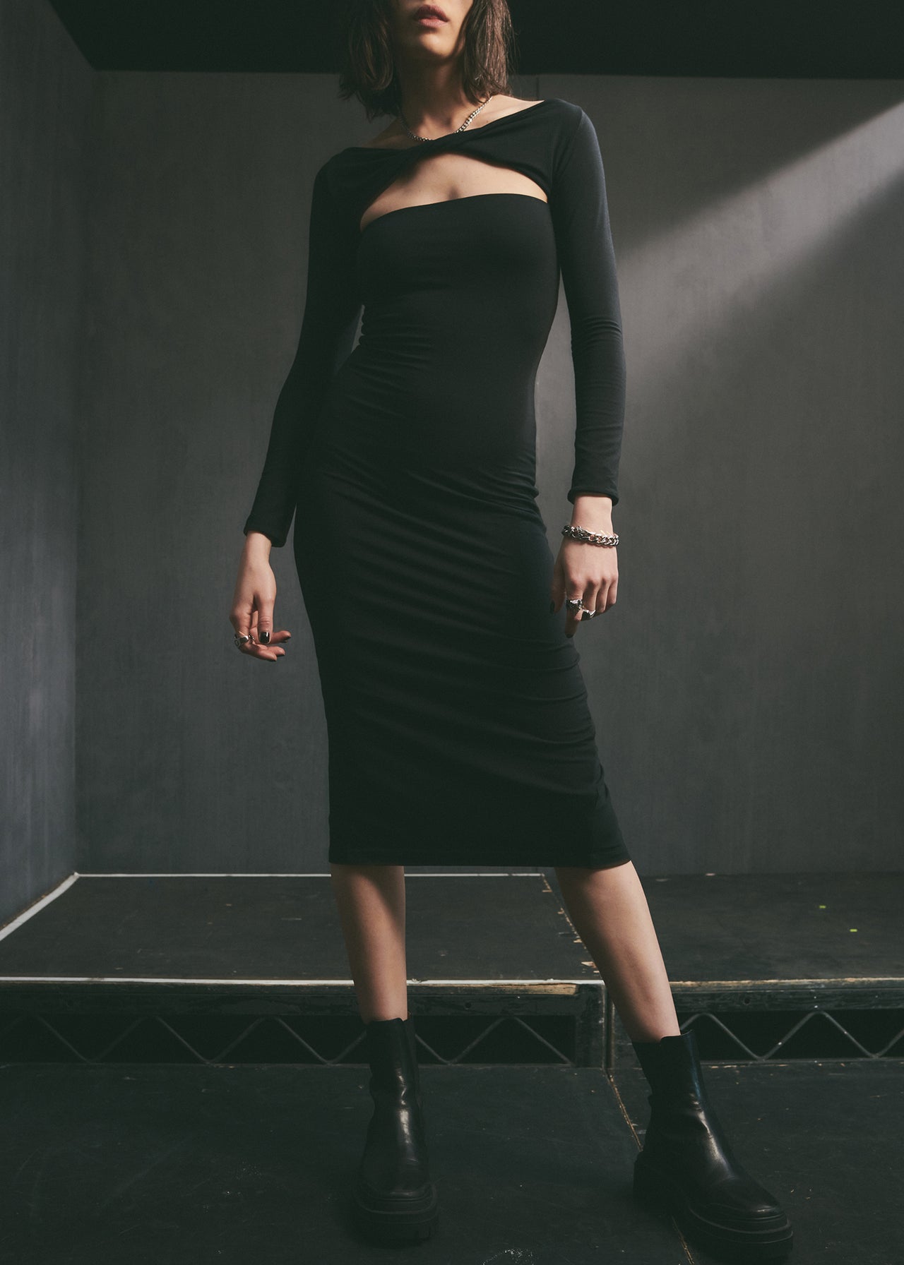 seroya black dress Galleria Rib Knit Maxi Dress