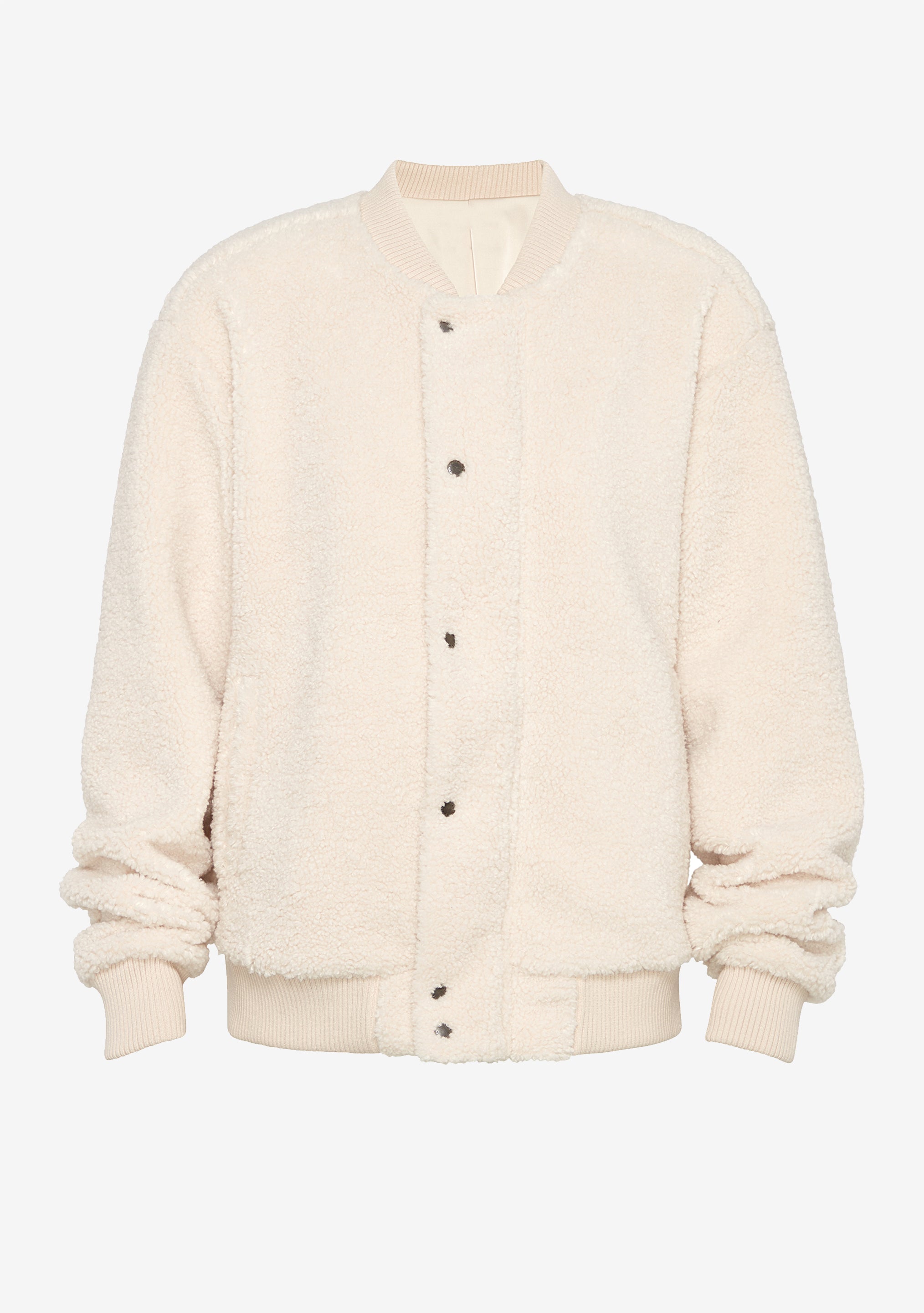 Cream teddy bomber jacket hotsell